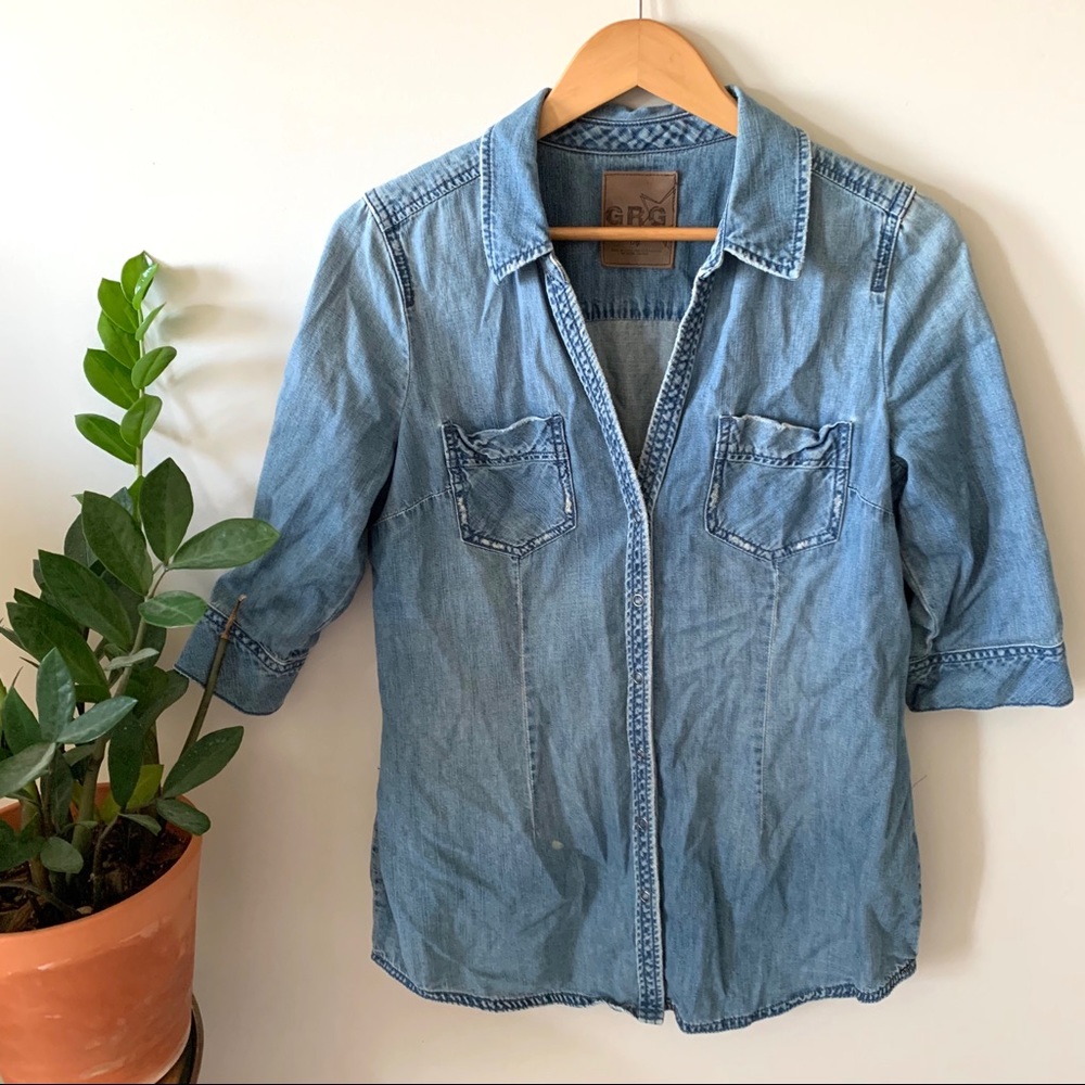 Garage- Jean Button Up